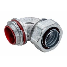 Topaz 496S 90 DEG Angle Liquidtight Connector, Malleable Iron, 2"