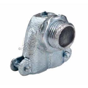 Topaz 561A 90° Angle Duplex Connector 3/8-1/2 KO Zinc/Malleable Iron