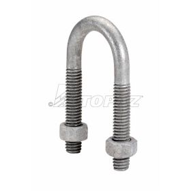 Topaz 764HDG RMC U-BOLT, Steel, 1-1/4"