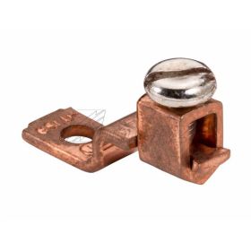 Topaz 822 Solderless Offset Tang Lug, Copper, 14 to 4AWG, 70AMP