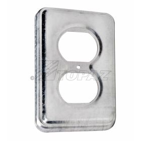 Topaz C1151 Box Cover - Drawn Handy 4 Galvanized Steel Rectangular 4" x 2"
