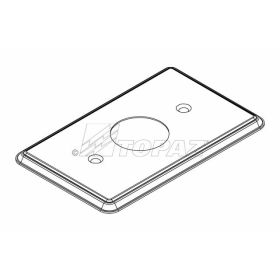 Topaz C1155 Box Cover - Drawn Handy 4 Galvanized Steel Rectangular 4" x 2"