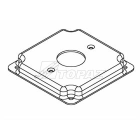 Topaz C2244 4S Industrial Box Cover 4" (1) 15A 1.406" Diameter Galvanized Steel Square