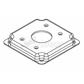 Topaz C2246 4S Industrial Box Cover 4" (1) 40A/50A 2.155" Diameter Galvanized Steel Square