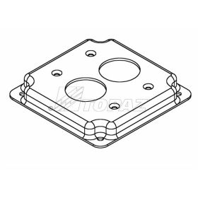 Topaz C2250 4S Industrial Box Cover 4" (2) 15A 1.406" Diameter Galvanized Steel Square