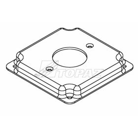 Topaz C2251 4S Industrial Box Cover 4" (1) 20A 1.60" Diameter Galvanized Steel Square