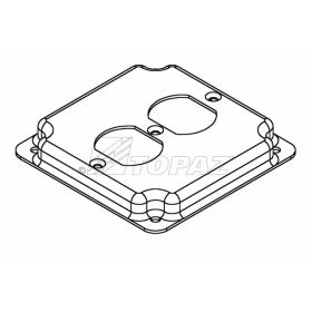 Topaz C3451 4S Industrial Box Cover 4" (1) Duplex Galvanized Steel Square