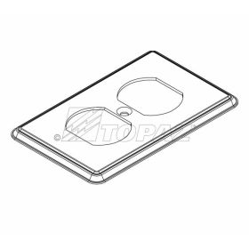 Topaz C6151 Box Cover - Drawn Handy 4 Galvanized Steel Rectangular 4" x 2"