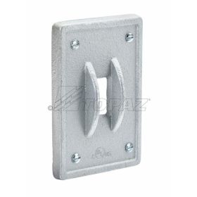 Topaz FSGSM Guarded Square Switch Box Cover, Malleable Iron