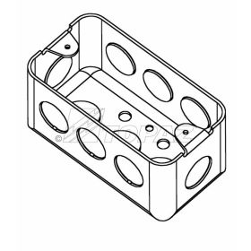 Topaz H4451 Box 4" x 2" Drawn Handy 1-7/8" Deep 1/2" KO Galvanized Steel