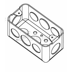 Topaz H4452 Box 4" x 2" Drawn Handy 1-7/8" Deep 1/2" & 3/4" KO Galvanized Steel