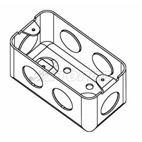 Topaz H4453 Box 4" x 2" Drawn Handy 1-7/8" Deep 3/4" KO Galvanized Steel