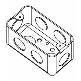 Topaz H4454 Box 4" x 2" Drawn Handy 1-7/8" Deep 3/4" KO Galvanized Steel