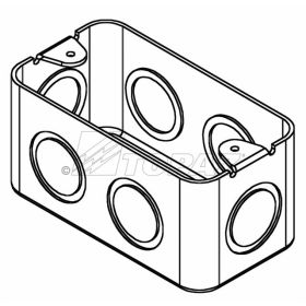 Topaz H4456 Box 4" x 2" Drawn Handy 1-7/8" Deep 1/2" & 3/4" Concentric KO