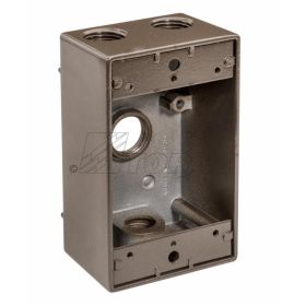 Topaz WB1450B Weatherproof Box, Die Cast Aluminum, 1/2", Bronze