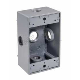 Topaz WB15100X Weatherproof Box, Die Cast Aluminum, 1", Gray