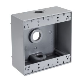 Topaz WB23100 Weatherproof Box, Die Cast Aluminum, 1", Gray