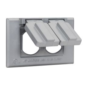 Topaz WCH1DUP Duplex Cover, Die Cast Aluminum, Rectangle, Gray