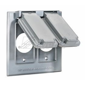 Topaz WCV21515 Switch Cover, Die Cast Aluminum, Square, Gray