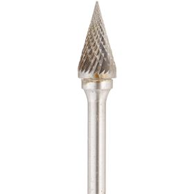 Walter 01V025 Carbide Burr 1/8 x 7/16 Conical (SM) 1/8 x 1.5" Shank