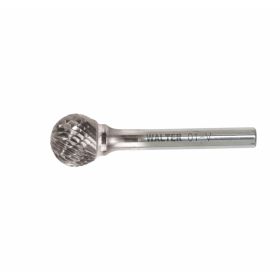Walter 01V026 Carbide Burr 1/2 x 7/16 Ball (SD) 1/4 x 1.5" Shank
