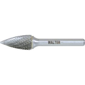 Walter 01V044 Carbide Burr 1/4 x 5/8 Tapered (SG) 1/4 x 1.5" Shank