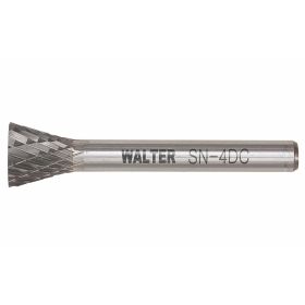 Walter 01V070 Carbide Burr, Inverted Cone SN-1, 1/4 x 1/2, 1/4 Shank, Double Cut
