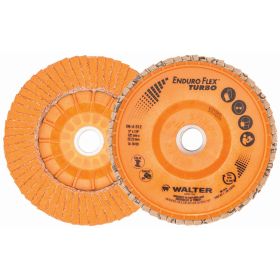 Walter 06A512 Enduro-Flex TURBO Flap Disc, 5" x 7/8" 36/60 Grit