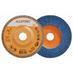 Walter 06W462 ALLSTEEL Flap Disc, 4-1/2" x 5/8"-11, 120 Grit