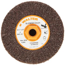 Walter 07M422 Blendex Surface Conditioning Drum 4-1/2" Dia. x 2" Width x 5/8-11" Arbor Coarse