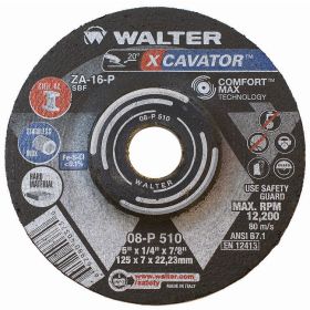 Walter 08P510 Xcavator Grinding Wheel, 5" x 1/4" x 7/8", ZA-16-P Grade