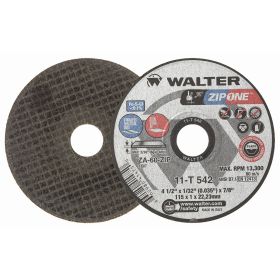 Walter 11T542 Zip One Cut Off Wheel 4-1/2" x 1/32" x 7/8" Arbor Type 1