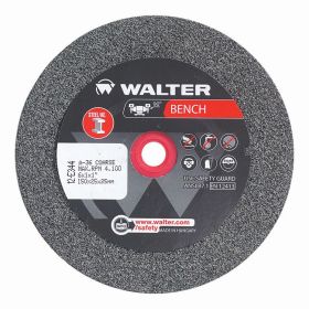 Walter 12E344 Bench Grinding Wheel 1" x 6" x 1" Arbor Type 1 Coarse Grade