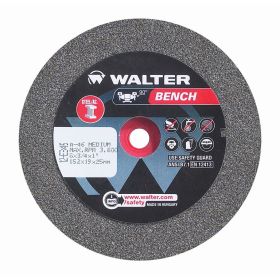 Walter 12E345 Bench Grinding Wheel 1" x 6" x 1" Arbor Type 1 Medium Grade