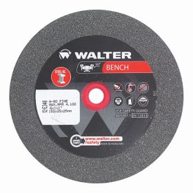 Walter 12E348 Bench Grinding Wheel 1" x 6" x 1" Arbor Type 1 Fine Grade