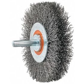 Walter 13C173 Mounted Wire Brush, Stainless Steel Crimped .0118" Wheel, 3" x 1/4"