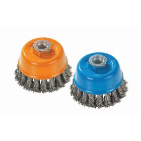 Walter 13F302 Wire Cup Brush .015" Knot-Twist Carbon Steel 3" M14x2.0 Arbor