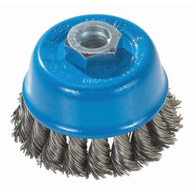 Walter 13F312 Wire Cup Brush .015" Knot-Twist Stainless Steel 3" M14x2.0
