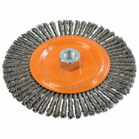 Walter 13K654 Wire Wheel Brush.020" Stringer Bead Carbon Steel 6-7/8" 5/8-11
