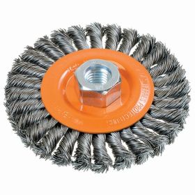 Walter 13L454 Wire Wheel Brush .020" Knot-Twist Carbon Steel 4-1/2" 5/8-11