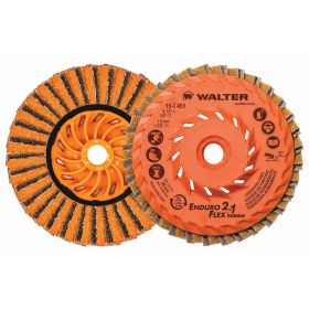 Walter 15I451 Enduro-Flex 2 in 1 Turbo Finishing Flap Disc, 4-1/2" x 5/8"-11 Spin-On