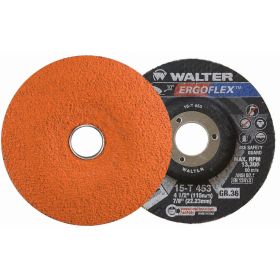 Walter 15T453 ERGOFLEX Grinding Wheel 4-1/2" x 7/8" 36 Grit Type 29